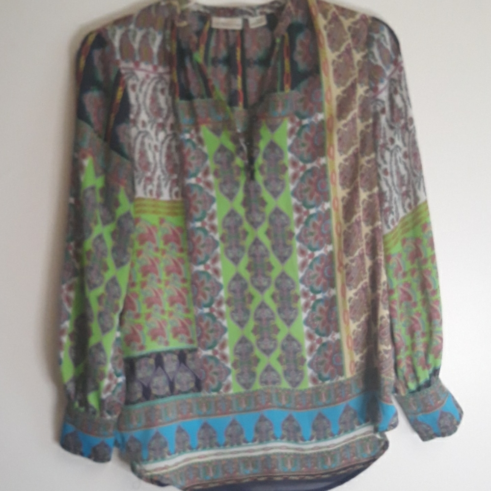 COPY - COPY - Liz Claiborne small spring paisley blouse - Picture 1 of 7